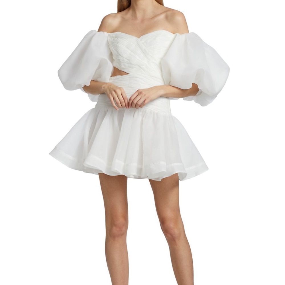 Aje myriad dress in white
